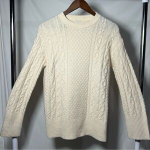 Women’s Crewneck Tunic Pullover Sweater- A New Day- Cream